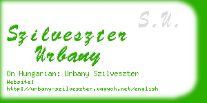 szilveszter urbany business card